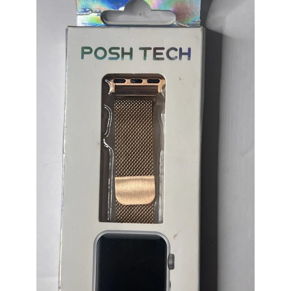 NEW Posh Tech Rose Gold Stainless Steel Mesh Apple Watch Band 38mm 40mm 41mm